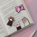 Закладки магнитные для книг, 4шт., MESHU "Лапки", соф-тач, голографическая фольга