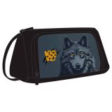Пенал мягкий Först "Wolf" , 1 отделение, 1 карман, 210*115*85 , полиэстер, откидная планка, черный
