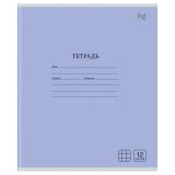 Тетрадь 12л., клетка BG "Однотонная", голубая