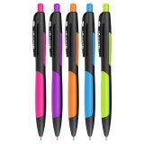 Ручка шариковая автоматическая Berlingo "Color Zone 2" синяя, 0,7мм, корпус ассорти