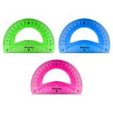 Транспортир 10см, 180° Berlingo "Flexy", пластиковый, гибкий, ассорти, европодвес