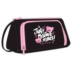 Пенал мягкий Först "Just Positive" , 1 отделение, 1 карман, 210*115*85 , полиэстер, откидная планка, черный