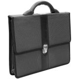 Портфель OfficeSpace "Sanremo", ткань, серый, 2 отделения, метал. замок