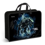 Папка с ручками 1 отделение, А4 Berlingo "Cyber hunter", 340*245*100мм, пластик, на молнии