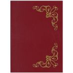 Папка адресная "Виньетка" OfficeSpace, А4, бумвинил, бордовый, инд. упаковка