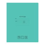 Тетрадь 12л., косая линия BG "Отличная", зеленая, 70г/м2