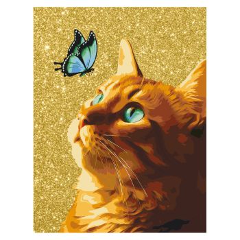 Картина по номерам на холсте с глиттером ТРИ СОВЫ 