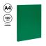 Папка с боковым зажимом СТАММ А4, 14мм, 500мкм, пластик, зеленая