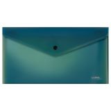 Папка-конверт на кнопке СТАММ "Хамелеон" С6, 180мкм, пластик, непрозрачная, зеленый хамелеон