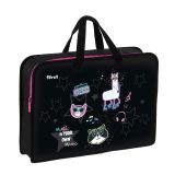 Папка с ручками 1 отделение, А4 Först "Disco Lama", 340*245*75мм, пластик, на молнии