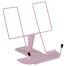 Подставка для книг СТАММ, металлическая, с упором, розовая