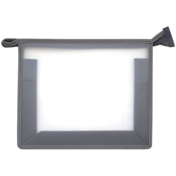 Папка для тетрадей 1 отделение А4 Först, прозрачная/серая, пластик, на молнии