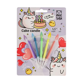 Свечи для торта с цветным пламенем MESHU 