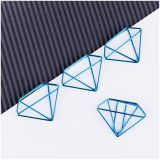 Скрепки фигурные 25мм, MESHU "Diamonds", 6шт., пакет с европодвесом