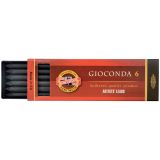 Грифели для цанговых карандашей Koh-I-Noor "Gioconda", HB, 5,6мм, 6шт., круглый, пластик. коробка