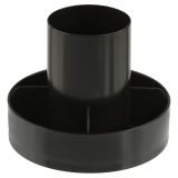 Настольная подставка СТАММ "Метеор", пластиковая, черная