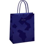 Пакет подарочный 18*23*10см MESHU "Blue pattern", выборочный лак, матовая ламинация