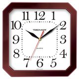 Часы настенные ход плавный, Troyka 31331316, квадратные, 29*29*3,5, бордовая рамка